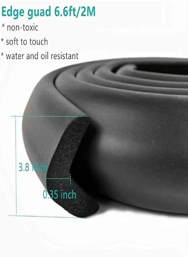 Takositio Baby Proofing Edge Protector 6.5 Ft - Rubber Cushion Strip for Sharp Corners & Edges - Baby Safety Bumper Guard - Childproof Edge Guard for Table, Furniture, Desk (Black) - Image 5