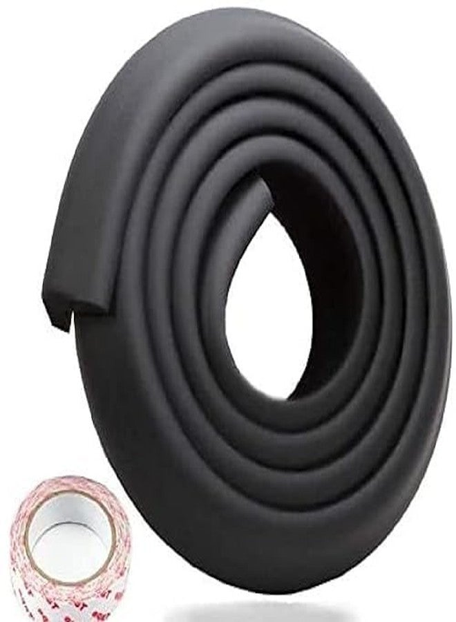 Takositio Baby Proofing Edge Protector 6.5 Ft - Rubber Cushion Strip for Sharp Corners & Edges - Baby Safety Bumper Guard - Childproof Edge Guard for Table, Furniture, Desk (Black) - Image 1