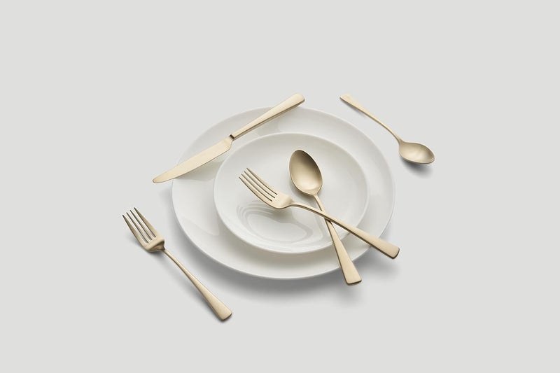 CAMBRIDGE Champagne Satin Cerys 20Piece Flatware Set Service for 4 512020CKW12DS - Image 3