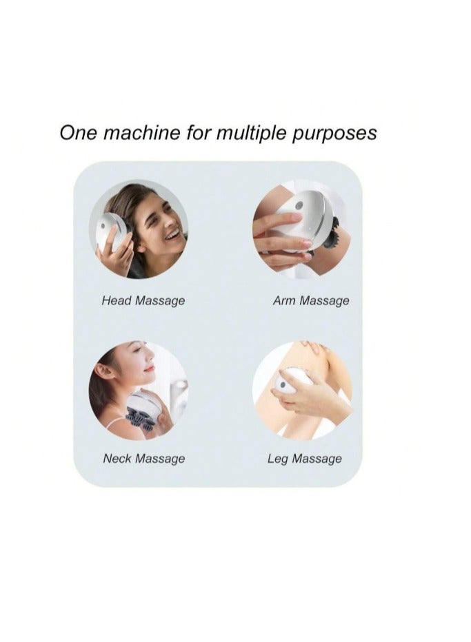 جهاز مساج تدليك للرأس كهربائي وتدليك لنمو الشعر محمول للعناية الذاتية وتخفيف الصداع والتوتر والتنظيف العميق والتدليك الكامل للجسم، ميزة اخري مناسب كهدية - Image 4