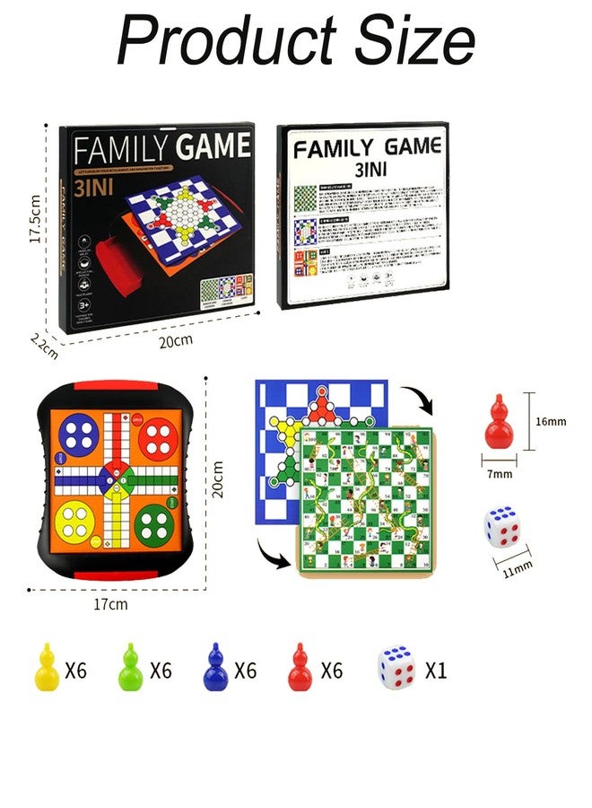 KalamkariX Ludo Board, Snake and Ladder, Board Games for Adults Family, 3-in-1 Classic Board Game Set, Premium Material, Fun for All Ages - Image 2
