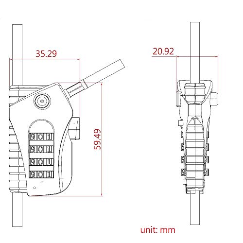 Bosvision 4-Digit Combination Padlock with Looped Security Steel Cable, 6'7" (200cm) - Image 4