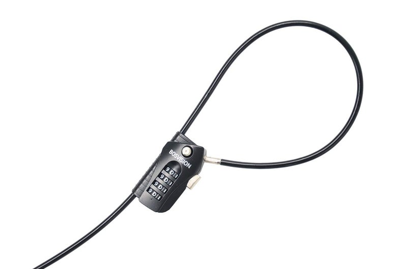 Bosvision 4-Digit Combination Padlock with Looped Security Steel Cable, 6'7" (200cm) - Image 2