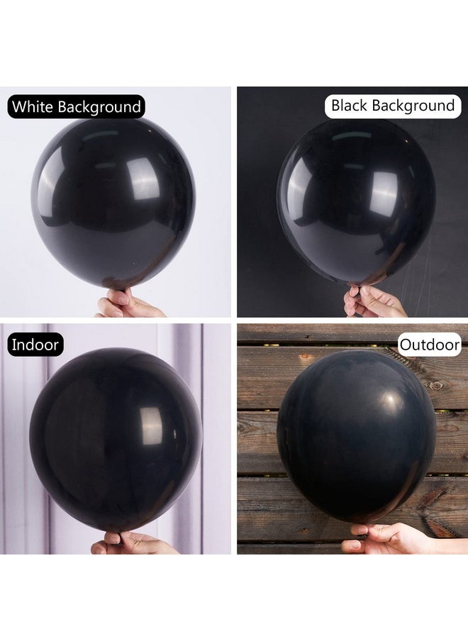 PartyWoo - Black Balloons, 51 Pcs 12 Inch Matte Black Balloons, Black Balloons For Balloon Garland Or Balloon Arch As Party Decorations, Birthday Decorations, Retirement Party Decorations, Black-Y18 - Image 1