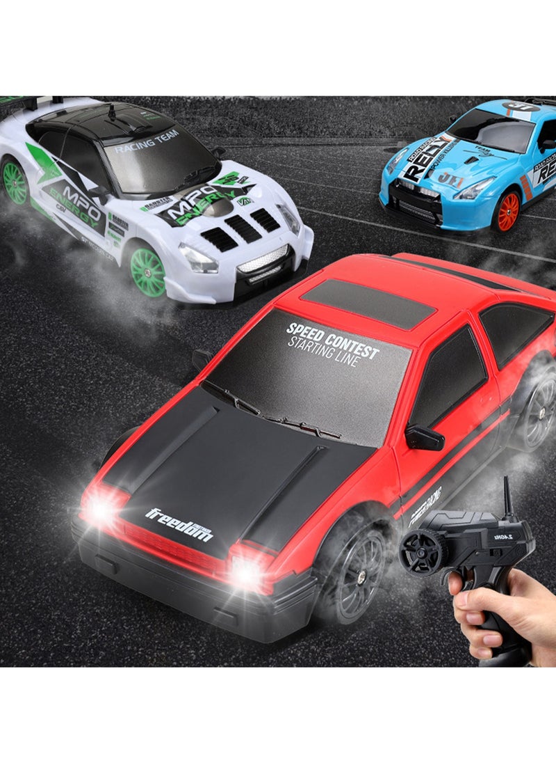 Generic - RC Drift Car, Mini RC Drift Car for Adults, 1:24 RC High-Speed ​​Racing Car, 2.4GHz 4WD Racing Enthusiast Toy Car with Headlight, Suitable for Boys and Girls and Adult Gifts (Red) - Image 1