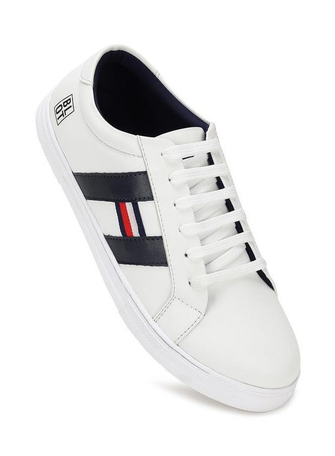 PARAGON K1025G Leather Look Casual Sneakers for Men with Ultra Soft Ankle Support, Cushioned Insoles, Lace up for Good Fitting | Comfortable, Lightweight & Durable | Ideal for Outdoor Use White - Image 5