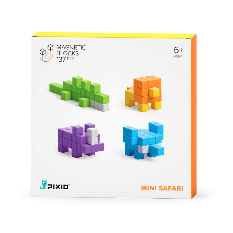 PIXIO Mini Safari  Magnetic Blocks Building Toys in Pixel Art Style  Arts and Crafts Kids Toys  Building Blocks  Learning Toys - Image 2