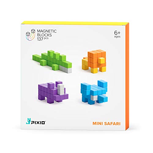 PIXIO Mini Safari  Magnetic Blocks Building Toys in Pixel Art Style  Arts and Crafts Kids Toys  Building Blocks  Learning Toys - Image 1