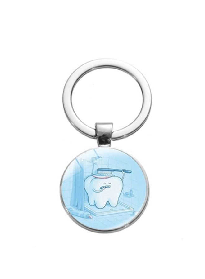Unisex Fashion Metal Keychain Silver - Image 1