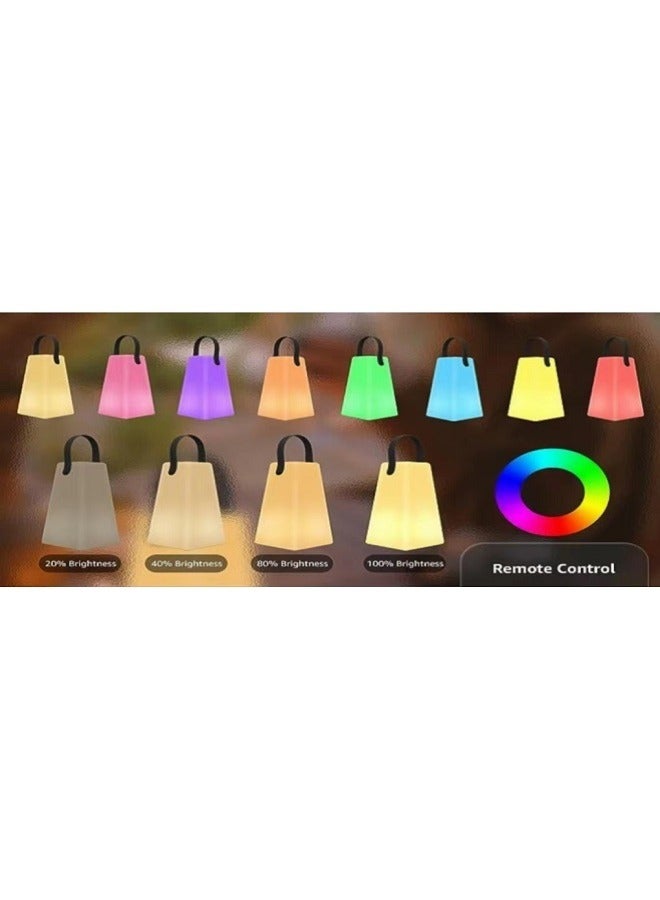 Outdoor Table Led Light Cordless Dimmable Warm White Light And 16 Color Remote Control For Outdoor Bedroom BBQ Camping Garden Decoration - Image 4