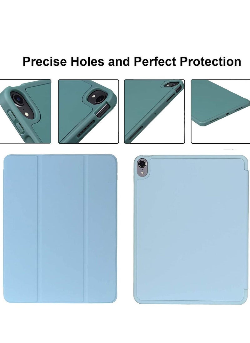 ELTRAZONE - Case for New iPad Air 5th Generation (2022)/iPad Air 4th Generation (2020) 10.9 Inch, with Screen Protector and Auto Wake/Sleep Cover, White Ice Blue - Image 1