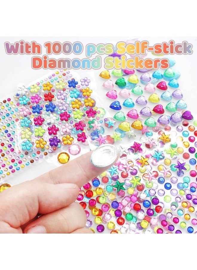 Benvo 12 Pieces Foam Tiaras And Crowns With Gem Diamond Stickers For Diy Your Own Princess Queen Tiaras Prince King Crowns Kids Birthday Party Hats(Hundreds Of Self Stick Gems And 1 Adhesive Tape)  - Image 4