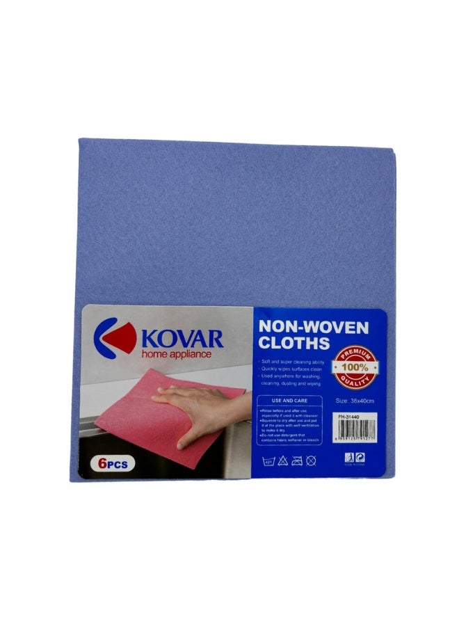 KOVAR Reusable Cleaning Cloths – Super Absorbent, Durable, Eco-Friendly Microfiber Towels for Home, Kitchen, and Car, Machine Washable, Multipurpose Cleaning Cloths for Dusting, Wiping, Polishing & Scrubbing-6 PCS - Image 1