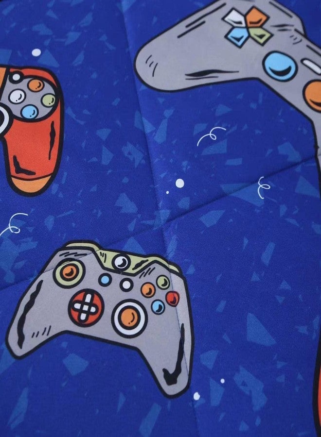 SDIII طقم لحاف ألعاب فيديو SDIII أزرق مكون من 3 قطع، مقاس كامل، مصنوع من ألياف دقيقة ناعمة وخفيفة الوزن، مناسب للأولاد والبنات والأطفال والمراهقين، طقم مفروشات كامل لمحبي ألعاب الفيديو - Image 5