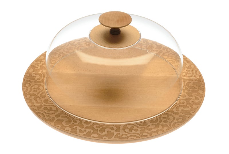 Alessi "Dressed in wood" Lid in Pmma With Knob in Beech, Wood - Image 2