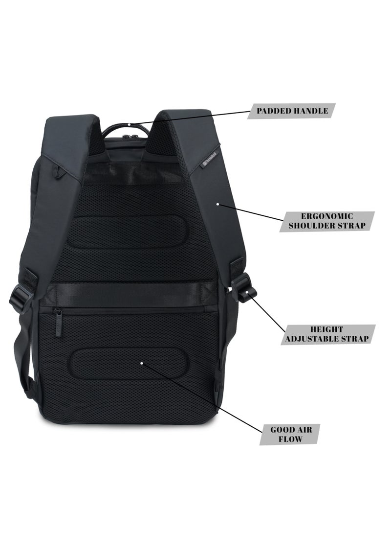 PRESIDENT Backpack Business Travel Durable Backpack with Waterproof Fashionable Multifunctional College School Backpack for Men Women ( Black ) BPP2950 - Image 2