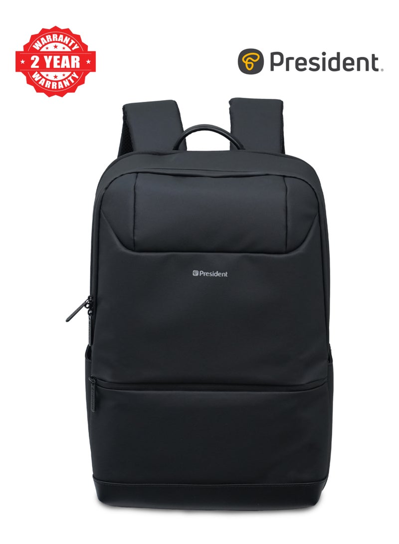 PRESIDENT Backpack Business Travel Durable Backpack with Waterproof Fashionable Multifunctional College School Backpack for Men Women ( Black ) BPP2950 - Image 1