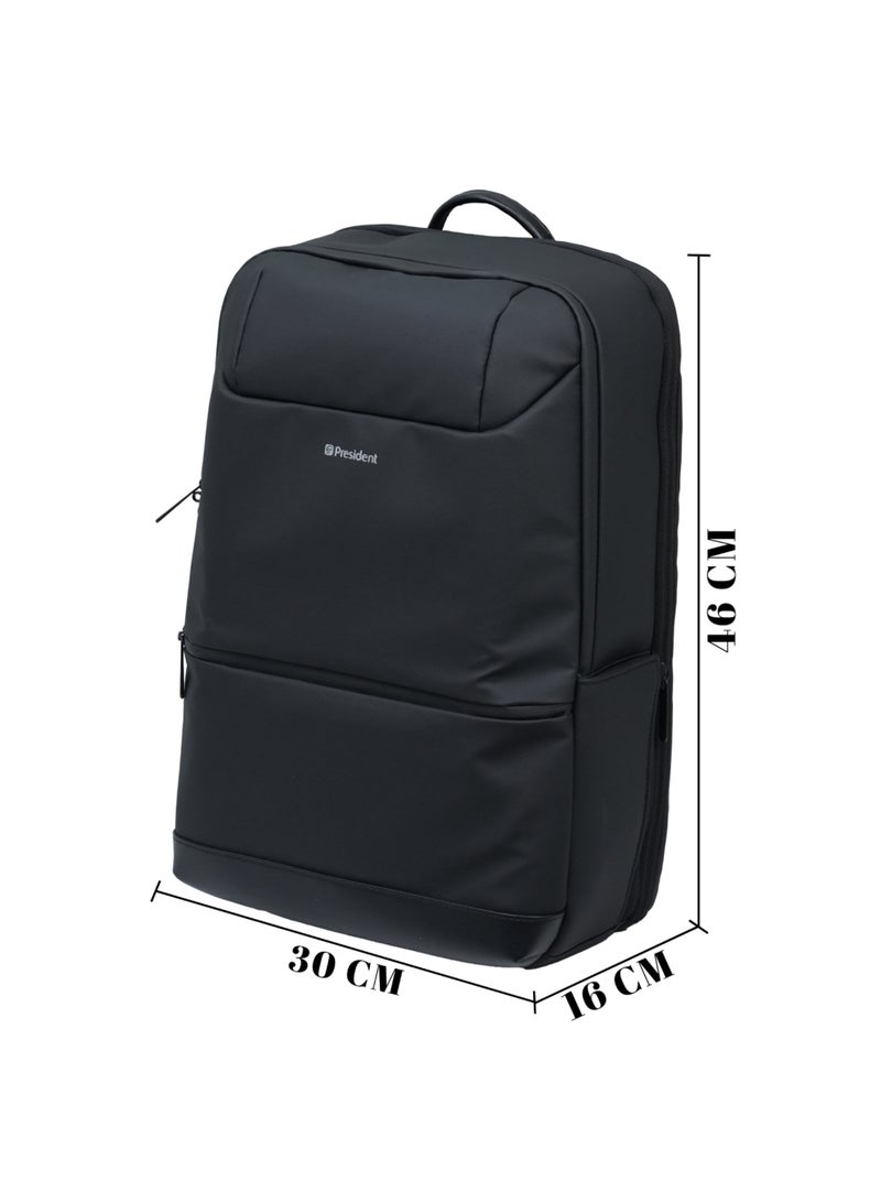 PRESIDENT Backpack Business Travel Durable Backpack with Waterproof Fashionable Multifunctional College School Backpack for Men Women ( Black ) BPP2950 - Image 5