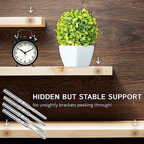 SpzcdZa 4pcs 5 inch Floating Shelf Invisible Support Bracket,Hidden Shelf Support Brackets Hardened Concealed Floating Shelf Blind Wall Shelf Floating Shelf Metal Brackets - Image 3