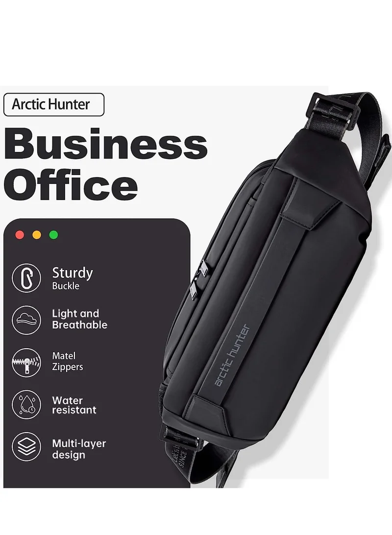 ARCTIC HUNTER Lightweight Waist Money Bag for Men and Women Crossbody Shoulder Bag Belt Bag for Travel Walking Running Hiking Cycling Black YB00043