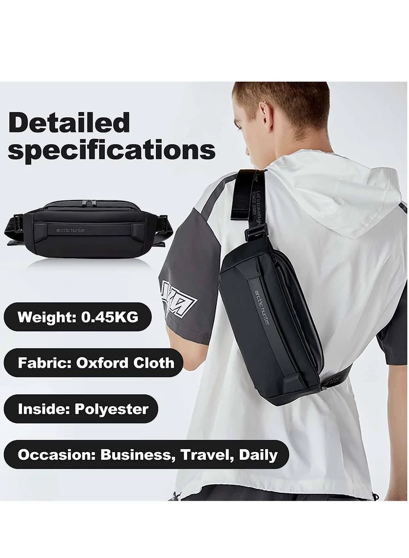 ARCTIC HUNTER Lightweight Waist Money Bag for Men and Women Crossbody Shoulder Bag Belt Bag for Travel Walking Running Hiking Cycling Black YB00043