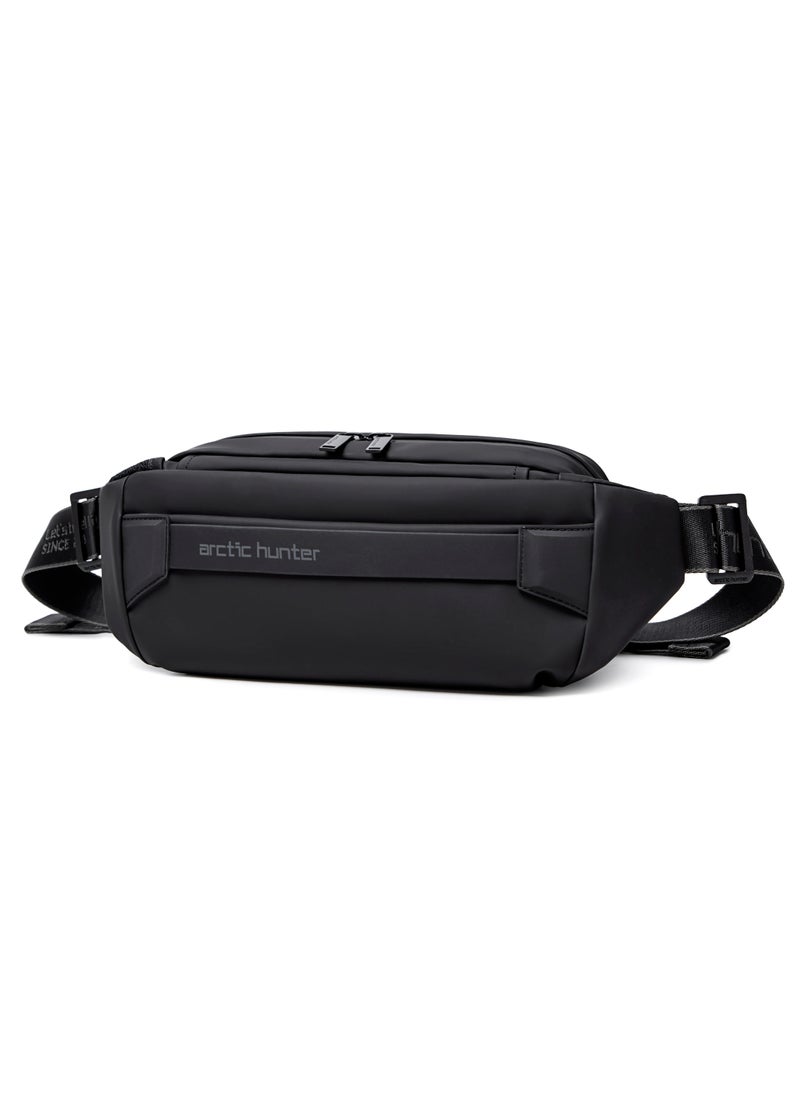 ARCTIC HUNTER Lightweight Waist Money Bag for Men and Women Crossbody Shoulder Bag Belt Bag for Travel Walking Running Hiking Cycling Black YB00043  - Image 1