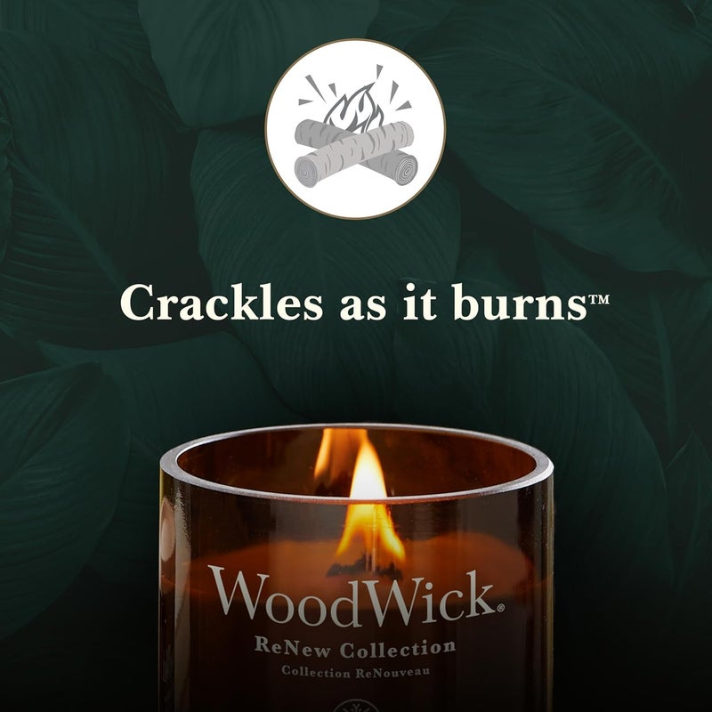 WoodWick Renew Scented Candle with Crackling Wick | Ginger & Turmeric Medium Candle | Plant Based Soy Coconut Wax Blend | Made with Recycled Materials | Perfect Gifts for Women - Image 5