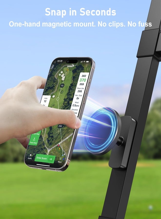 NINEFATICS Magnetic Golf Cart Phone Holder, Mount Compatible with MagSafe iPhone 12-17 - Image 5