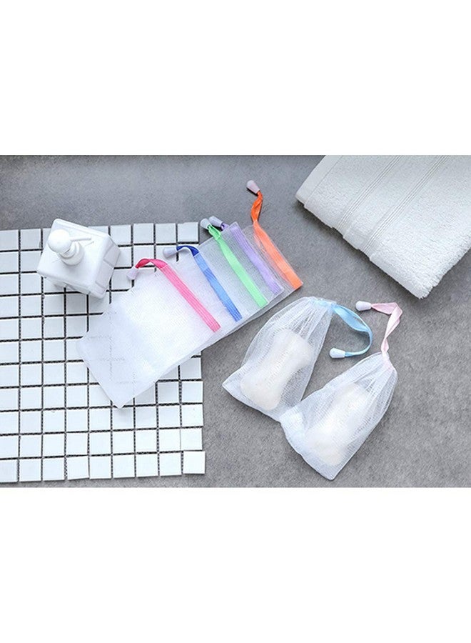Andiker Ndiker Soap Bag Soft For Shower Soap Pouch Saver With Drawstring For Foaming And Drying Hangable (7 Pcs Mesh Soap Bag) - Image 4