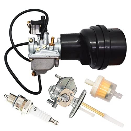 WHFZN Carburetor Carb & Air Filter Box & Fuel Valve Petcock With Spark Plug For Suzuki ATV Quadmaster 50 LT-A50 2002-2005 LT50 LT 50 1983-1987 JR50 1984-2006 - Image 1