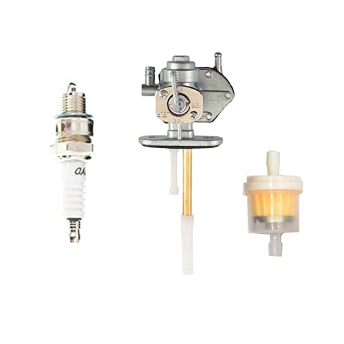 WHFZN Carburetor Carb & Air Filter Box & Fuel Valve Petcock With Spark Plug For Suzuki ATV Quadmaster 50 LT-A50 2002-2005 LT50 LT 50 1983-1987 JR50 1984-2006 - Image 5
