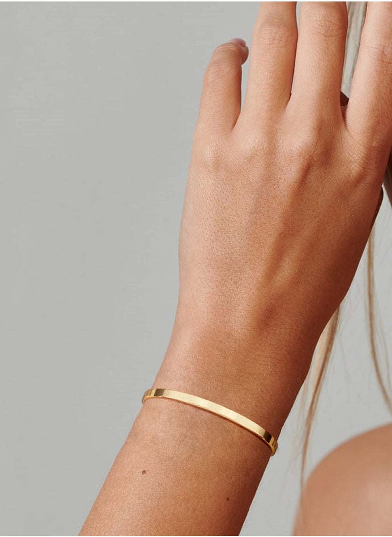 Generic Gold Bracelet for Women 14K Real Gold Bracelet Sets for Women Dainty Snake Chain Bracelet Adjustable Cuban Link Bracelet for Women Cuff Bangle Gold Stackable Bracelets for Women Jewelry Sets  - Image 5