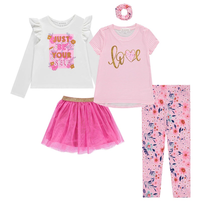BTween Girls Kids Fall Clothing and Accessory Set 5 Piece Mix And Match Sets - Image 1