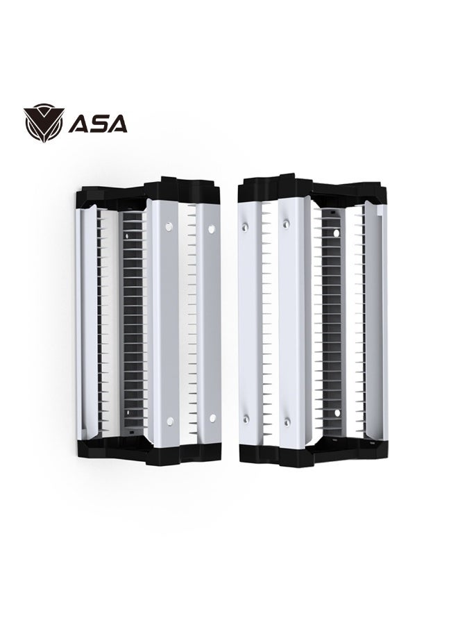 أيه أس أيه حامل تخزين ألعاب الفيديو العالمي من ASA – برج معياري قابل للتوسعة لأجهزة PS5 وPS4 وXbox Series X/S وXbox One وNintendo Switch – يسع أكثر من 24 قرص ألعاب مع خطافات لوحدات التحكم وسماعات الرأس - Image 3