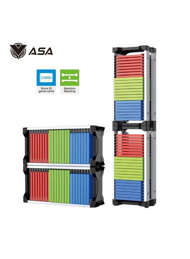 أيه أس أيه حامل تخزين ألعاب الفيديو العالمي من ASA – برج معياري قابل للتوسعة لأجهزة PS5 وPS4 وXbox Series X/S وXbox One وNintendo Switch – يسع أكثر من 24 قرص ألعاب مع خطافات لوحدات التحكم وسماعات الرأس - Image 5
