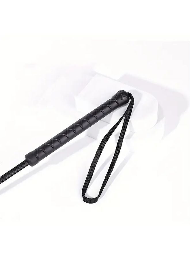 سوط الفروسية الأسود الاصطناعي المرن والمتين لجميع الفرسان - Image 4