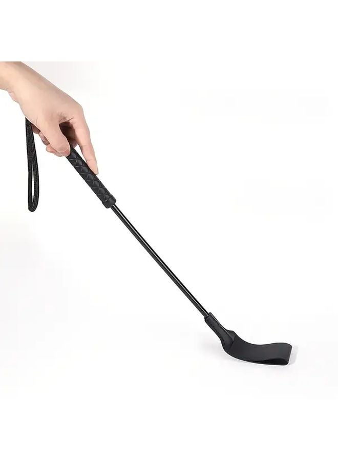 سوط الفروسية الأسود الاصطناعي المرن والمتين لجميع الفرسان - Image 3