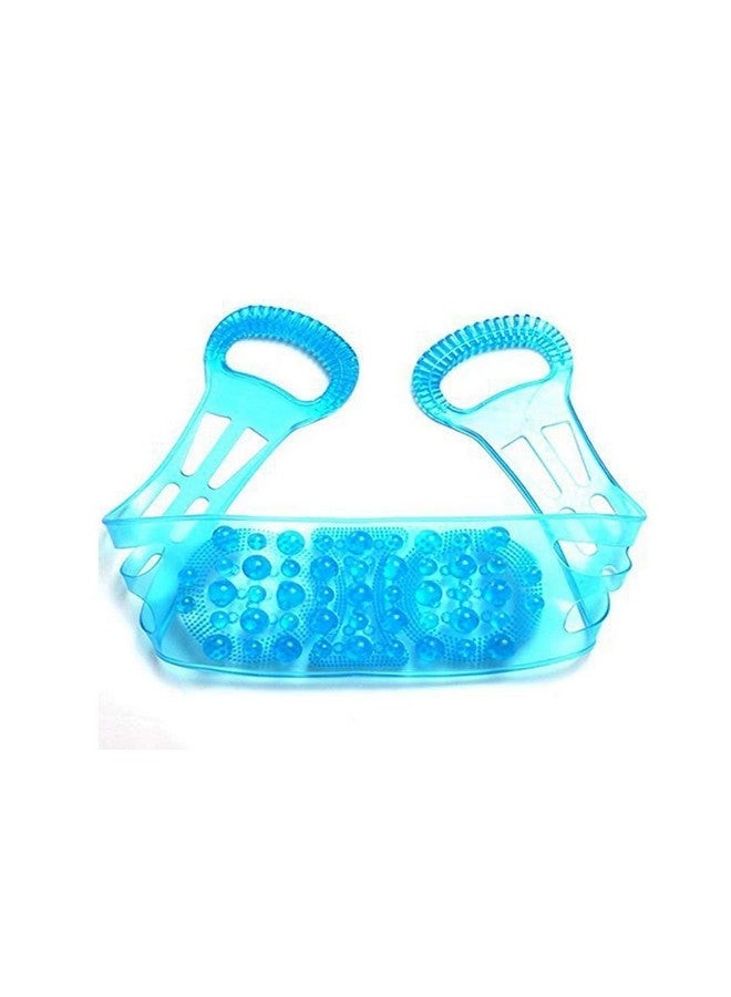 FAGVA Full Body Silicon Massage Brush Wash Foot Dual Sided Back Scrubber Silica Gel Sole Cleaner Shower Bath Belt Women & Men (pack Of 1) (MultiColor) - Image 5