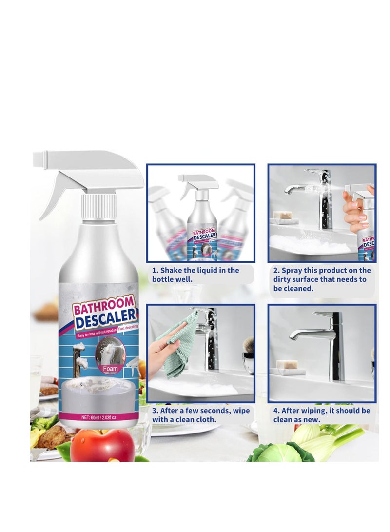 Barakah Bathroom Descaler Spray Stubborn Stains Cleaner, All Purpose Bubble for Toilet, Kitchen, Car, Carpet and Kinds of Floors, 60ml - Image 2
