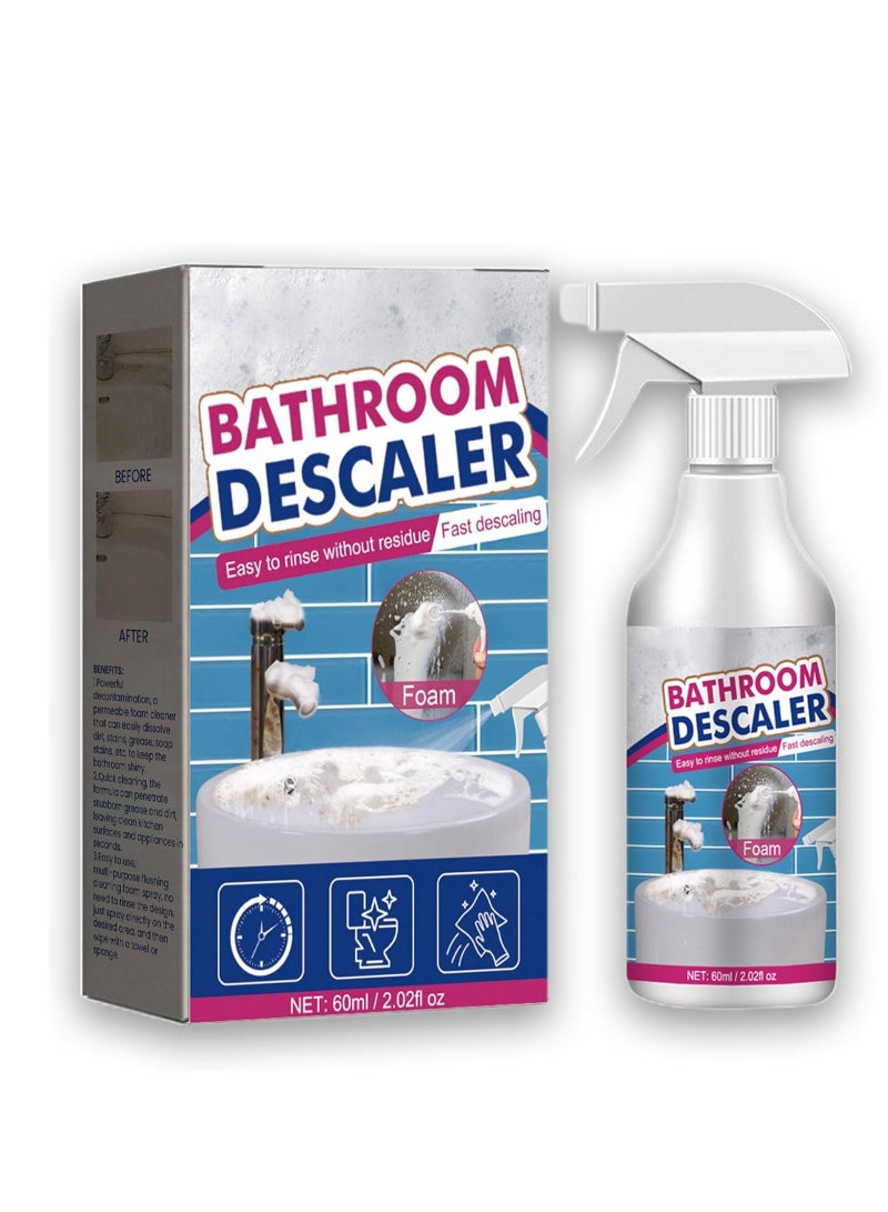 Barakah Bathroom Descaler Spray Stubborn Stains Cleaner, All Purpose Bubble for Toilet, Kitchen, Car, Carpet and Kinds of Floors, 60ml - Image 1