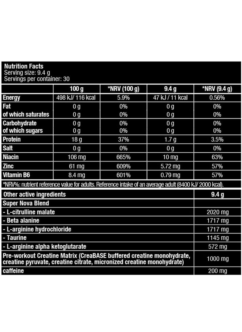 BioTechUSA - Supernova Pre Workout Apple-Pear 30 Servings 282g - Image 1