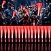 YOFOBU 15 Pack Red Fiber Optic Wands Glow Fiber Wands Bulk LED Light Up Wands with 3 Flashing Modes LED Flashing Sticks for July 4th Halloween Christmas Valentines Day Wedding Birthday - Image 2