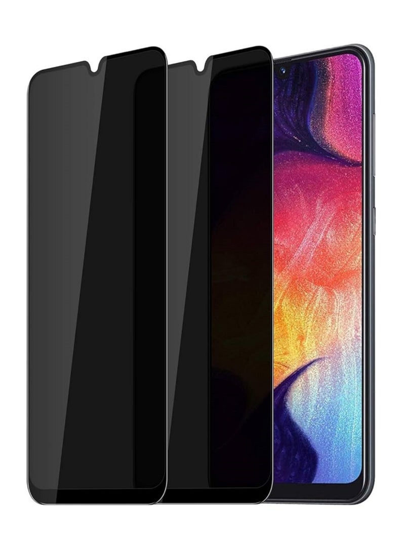we3 2 Pieces Tempered Glass Screen Protector Anti-Spy Privacy Designed For Samsung Galaxy A20 Full Screen Coverage And Bubble Free - Image 1