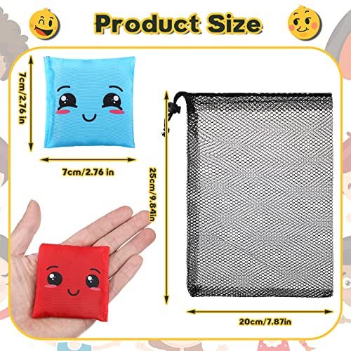 Sotiff 20 Pcs Small Bean Bags for Tossing Educational Cornhole Bags Bulk Mini Educational Learn Colors Toss Toy Cornhole Game Throwing Sack for Outdoor Indoor Hand Toss Sports Activities(Expression) - Image 3