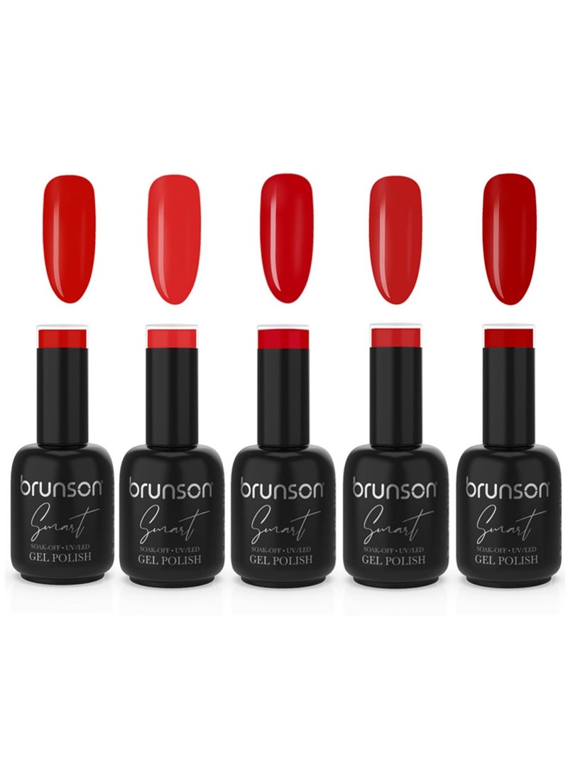 brunson Smart Gel Nail Polish Red Collections BSGRC