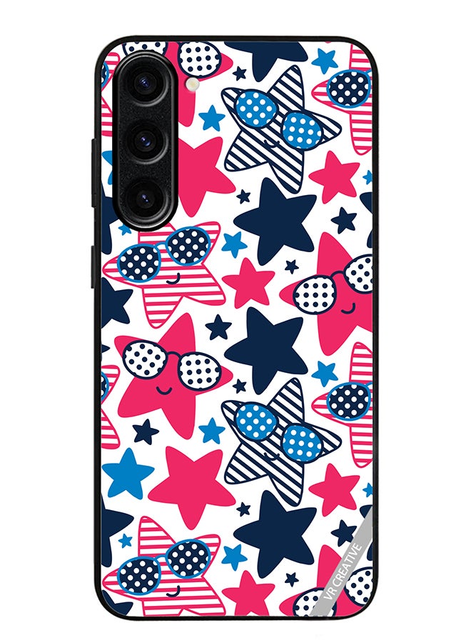 VR CREATIVE Protective Case Cover For Samsung Galaxy S23 FE Star Pattern Vector Design Multicolour - Image 1