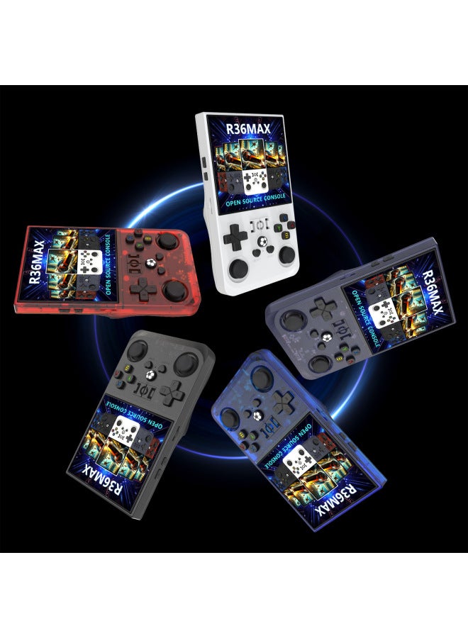R36PRO R36MAX Open Source Handheld Retro Game Handheld Game Portable Arcade-Product Color:Black-Model:R36pro 3.5inch Without Card