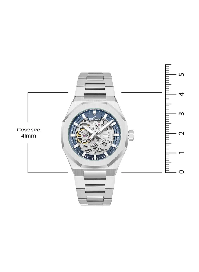 TORNADO Men's Stainless Steel Automatic Watch T24303-SBSN - 41.0X51.0 mm