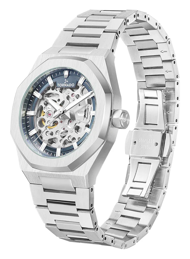 تورنيدو Men's Stainless Steel Automatic Watch T24303-SBSN - 41.0X51.0 mm