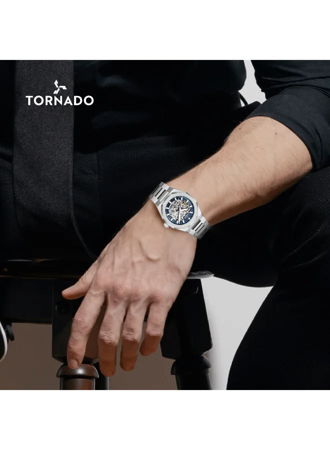 TORNADO Men's Stainless Steel Automatic Watch T24303-SBSN - 41.0X51.0 mm